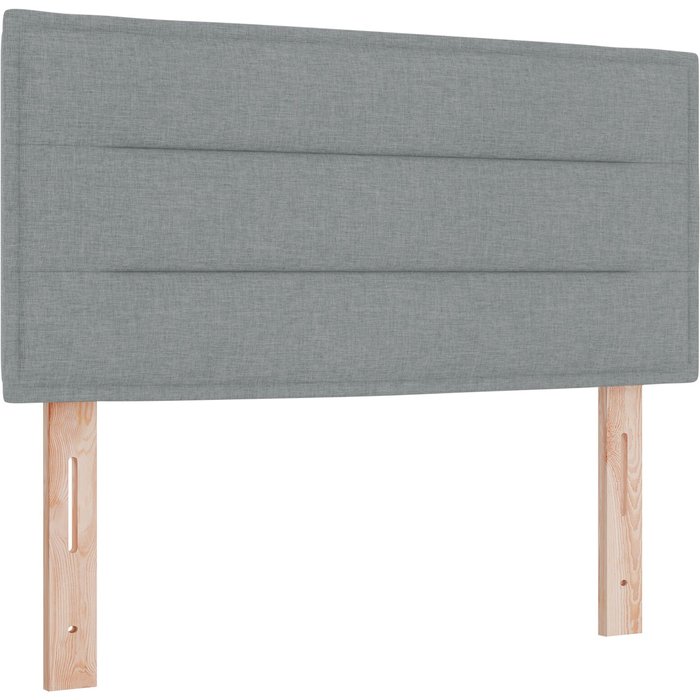 Cabecero diseño de líneas gris claro 90 cm tela cfw7389311