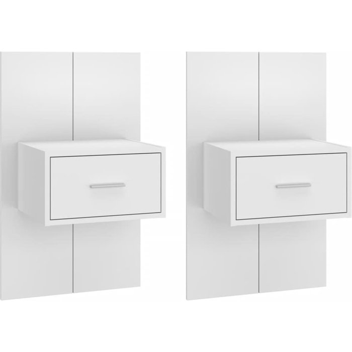 Mesitas de noche de pared 2 unidades blancas - comfortxl