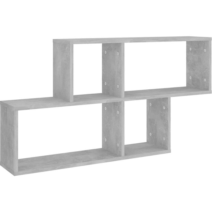 Estante de pared de contrachapado gris hormigón 100x18x53cm - comfortxl