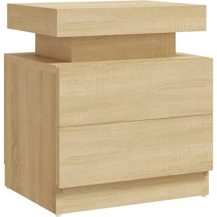 Mesita de noche roble sonoma 45x35x52 cm aglomerado