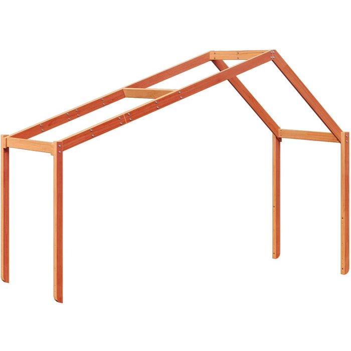 Techo de cama infantil madera maciza pino marrón 60x99x139,5 cm