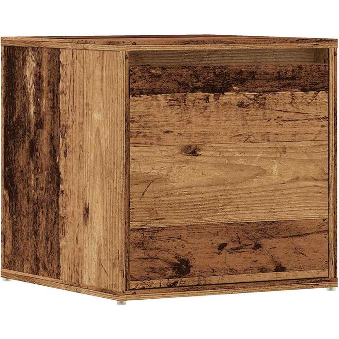 Cajón taburete madera de ingeniería madera vieja 40,5x40x40 cm - comfortxl