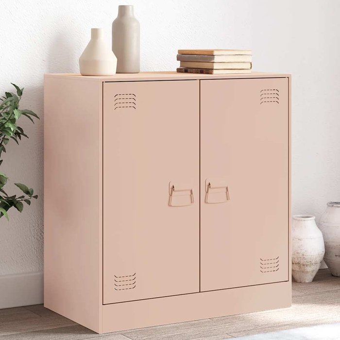 Aparador de acero rosa 67x39x73 cm vidaxl