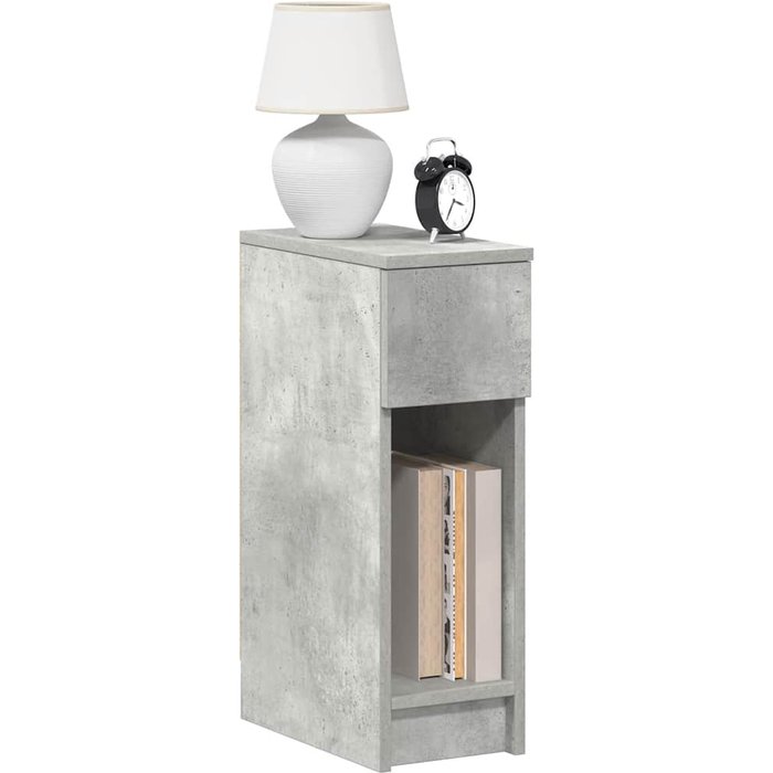 Maison exclusive - mesillas de noche con cajón 2 uds gris hormigón 20x36x60 cm