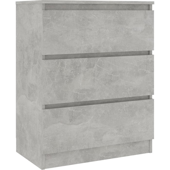Aparador de madera contrachapada gris hormigón 60x35x76 cm - comfortxl