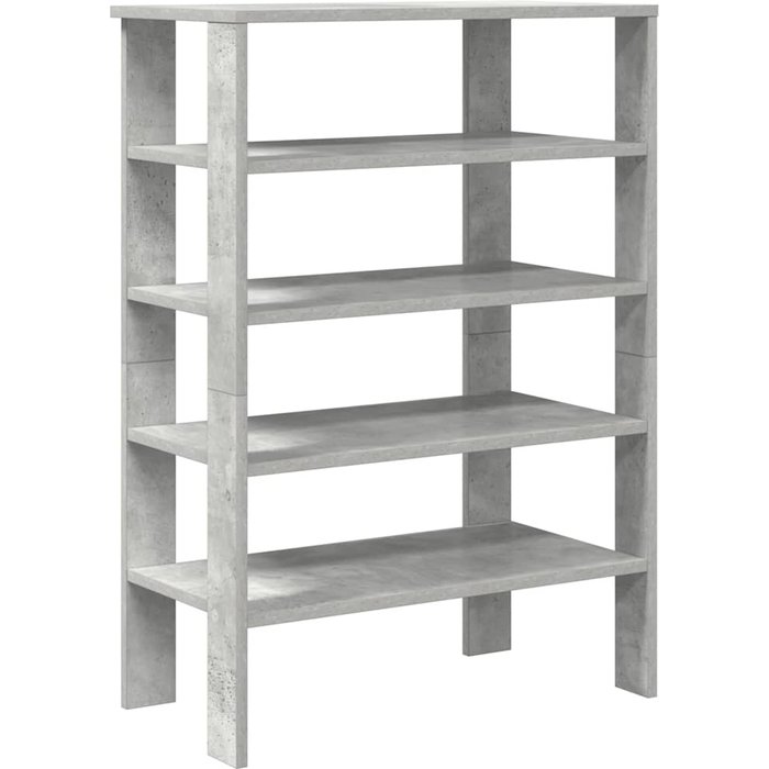 Mueble zapatero madera contrachapada gris hormigón 61x32x87,5cm