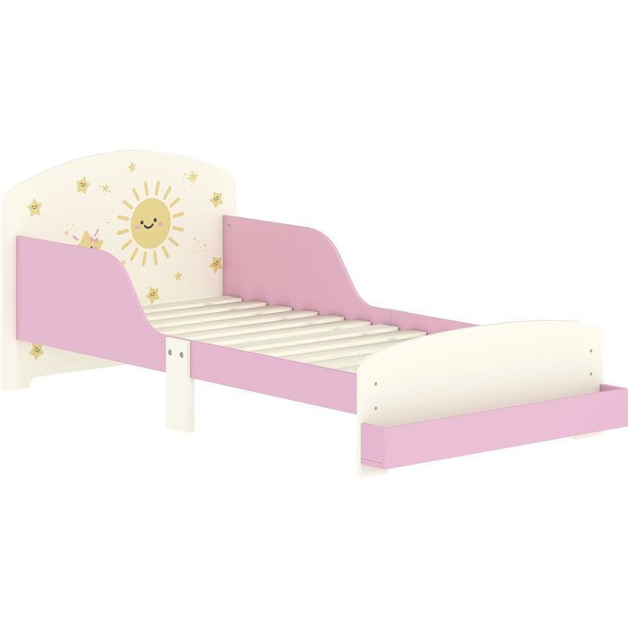 Cama infantil aiyaplay mdf, contrachapado rosa 150x77x60 cm 313-024v80pk