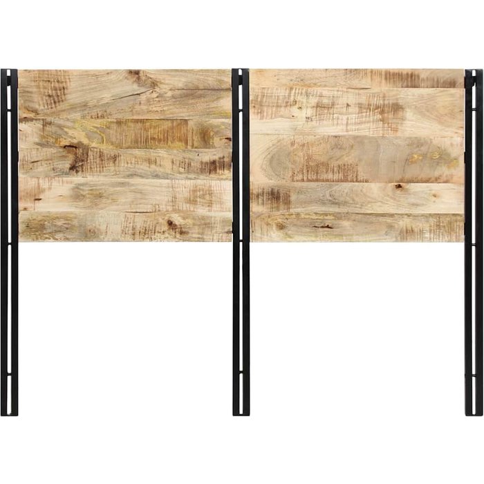 Cabecero cama - mueble cabecero 140 cm madera maciza mango y hierro