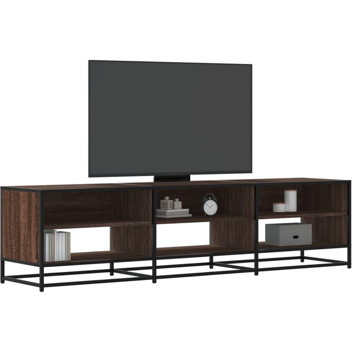 Mueble de tv de roble marrón, 180x40x46 cm, madera de ingeniería