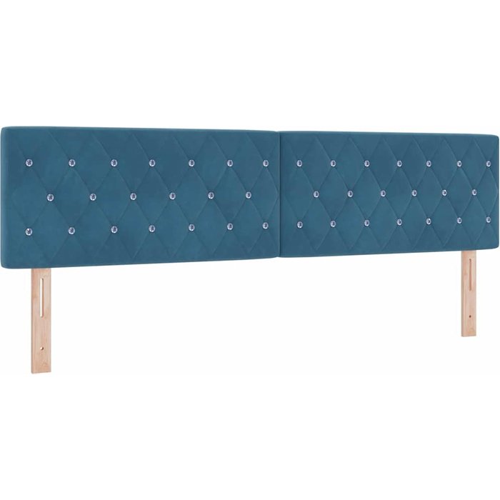 Cabecero cama - mueble cabecero azul oscuro 180 cm terciopelo