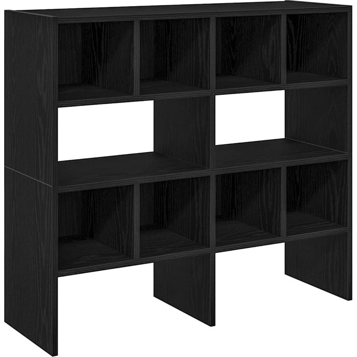 Zapateros 2 uds apilables roble negro 89,5x30x40 cm - comfortxl