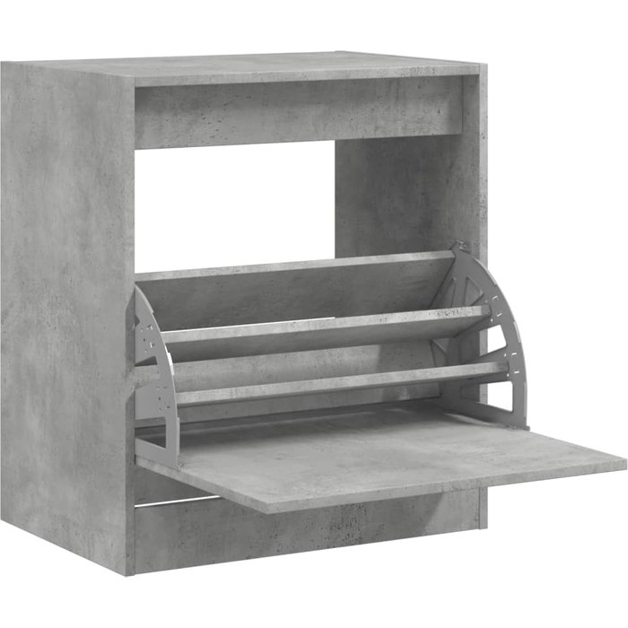 Zapatero de contrachapado gris hormigón 70x36x60 cm - comfortxl