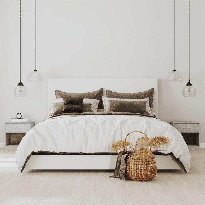 Maison exclusive - mesitas de noche 2 unidades con cajón gris hormigón