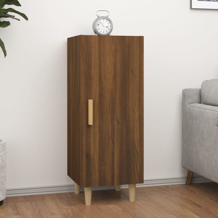 Aparador madera contrachapada marrón roble 34,5x34x90 cm v5294 unico / marrón