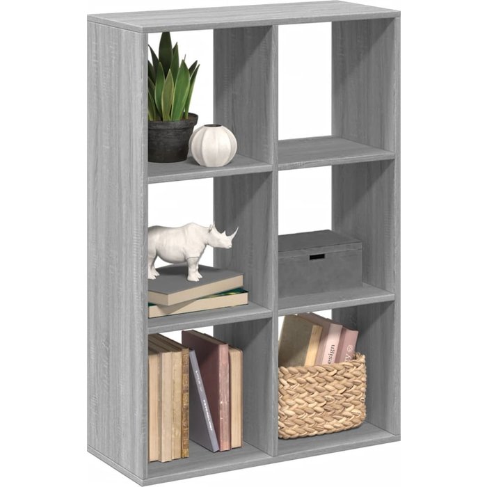 Estante separador de ambientes gris sonoma 69,5x29x103,5 cm