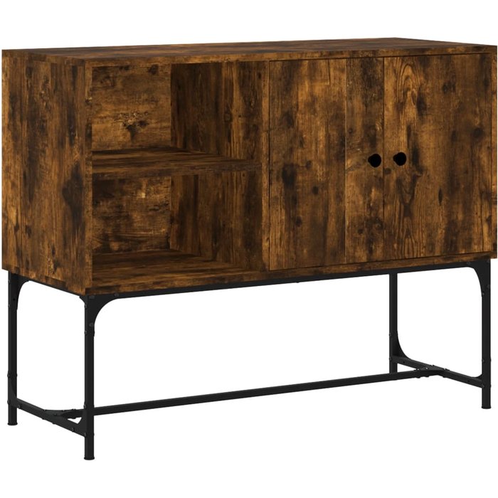 Aparador de madera laminada de roble ahumado 100x40x79,5 cm - comfortxl