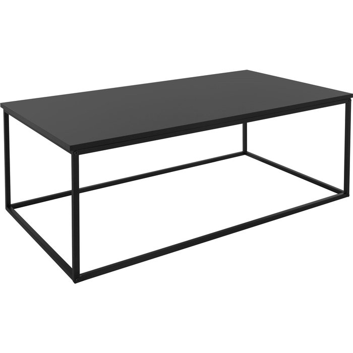 Mesa auxiliar de centro mesita de metal negro para salón/recibidor 110x39,5x59cm