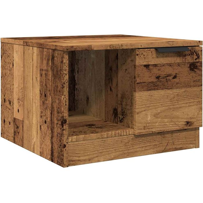 Mesa de centro madera de ingeniería envejecida 50x50x36 cm - comfortxl