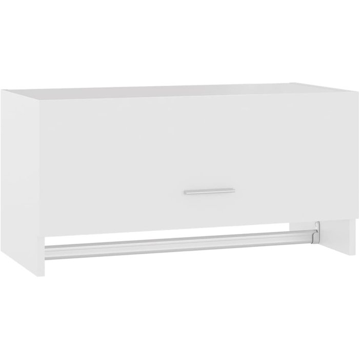 Armario | guardarropa de madera contrachapada blanco 70x32,5x35 cm cfw53797