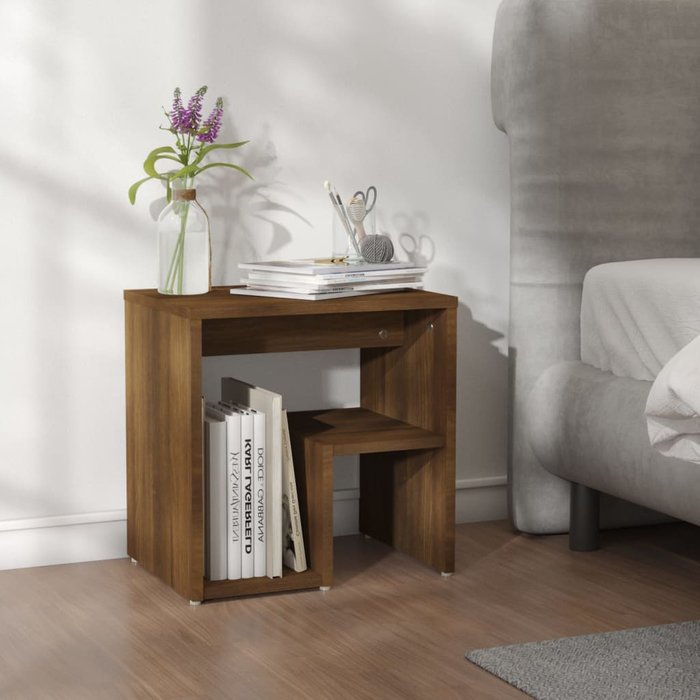 Maison exclusive - mesita de noche madera contrachapada roble marrón 40x30x40 cm