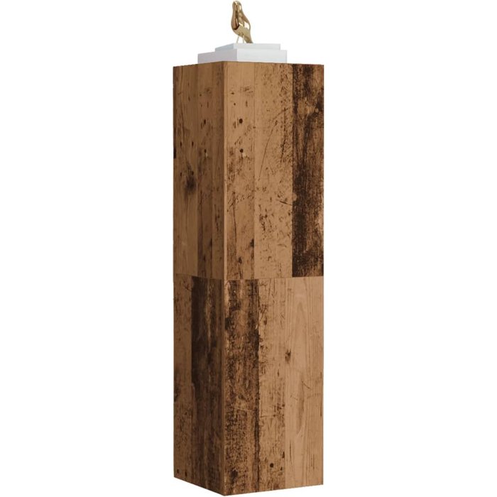 Mueble pared de tv madera ingeniería envejecida 30,5x30x110 cm