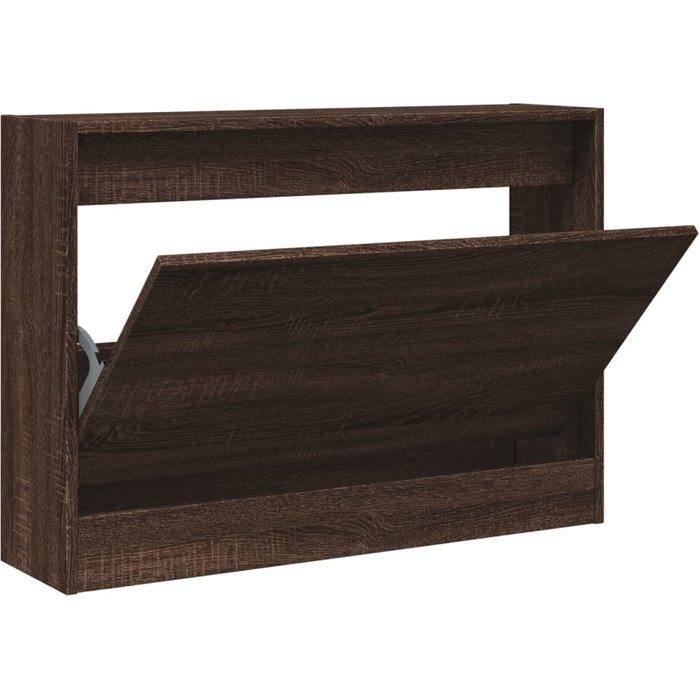 Zapatero de madera de ingeniería marrón roble 80x21x57 cm - comfortxl