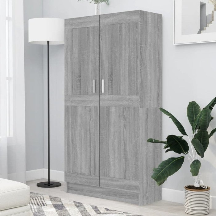 Vidaxl estantería madera contrachapada gris sonoma 82,5x30,5x150 cm