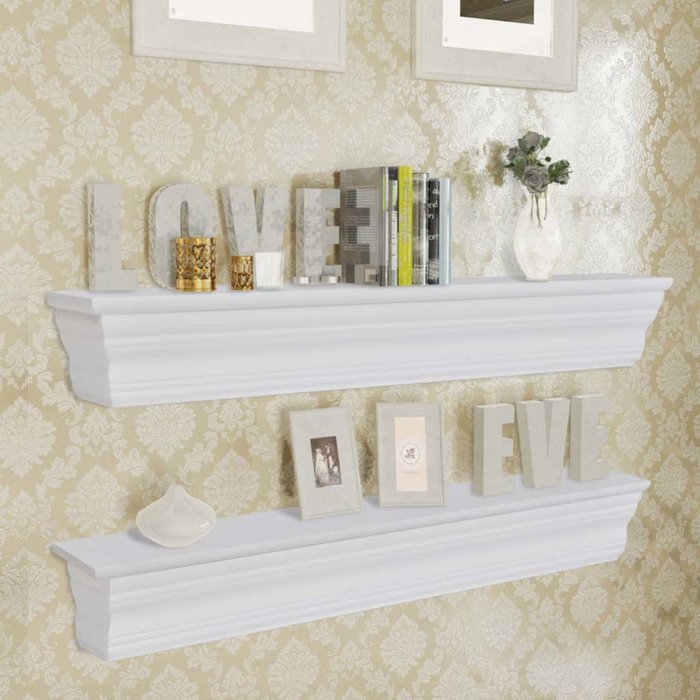 Maison exclusive - estantes de pared aaliyah 2 unidades blanco