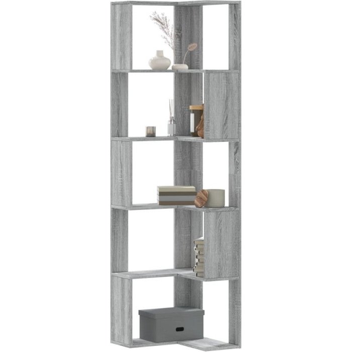 Estantería de esquina 5 niveles madera gris sonoma 50x50x179 cm vidaxl