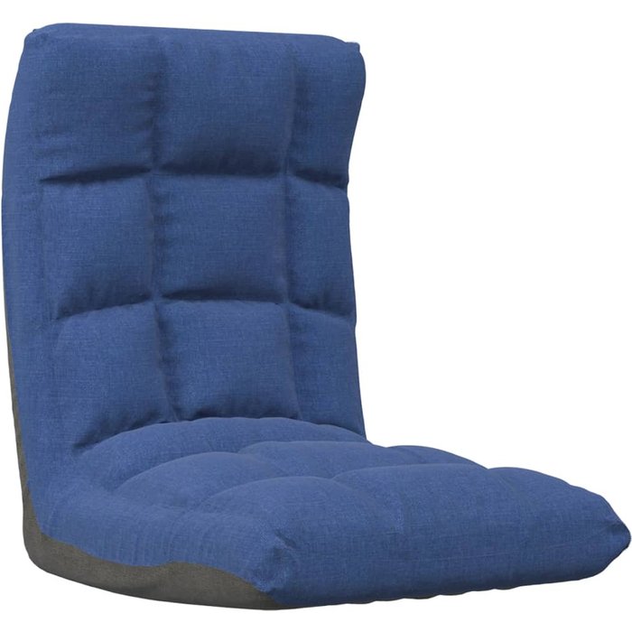 Silla de suelo plegable de tela azul cfw869910
