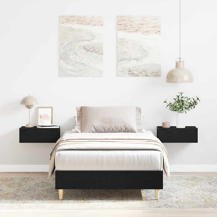 Maison exclusive - estructura de cama roble negro 203 x 101 x 25 cm