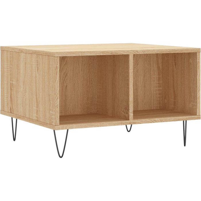 Mesa de centro madera contrachapada roble sonoma 60x50x36,5 cm