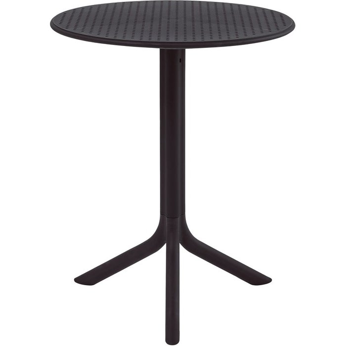 Mesa de centro de polipropileno negro, 60 x 60 x 75 cm