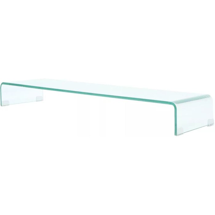 Soporte para tv/elevador monitor cristal claro 100x30x13 cm
