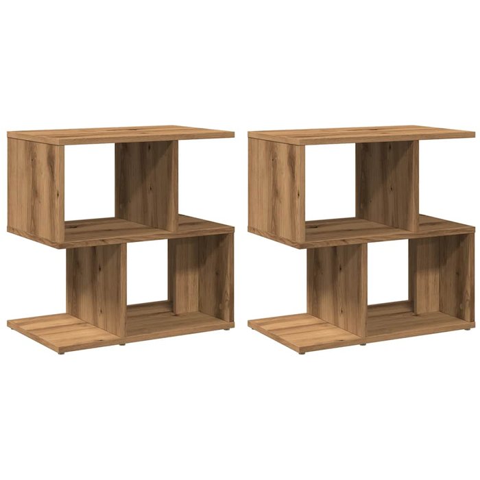 Mesitas de noche 2 uds madera ingeniería roble 50x30x51,5 cm - comfortxl