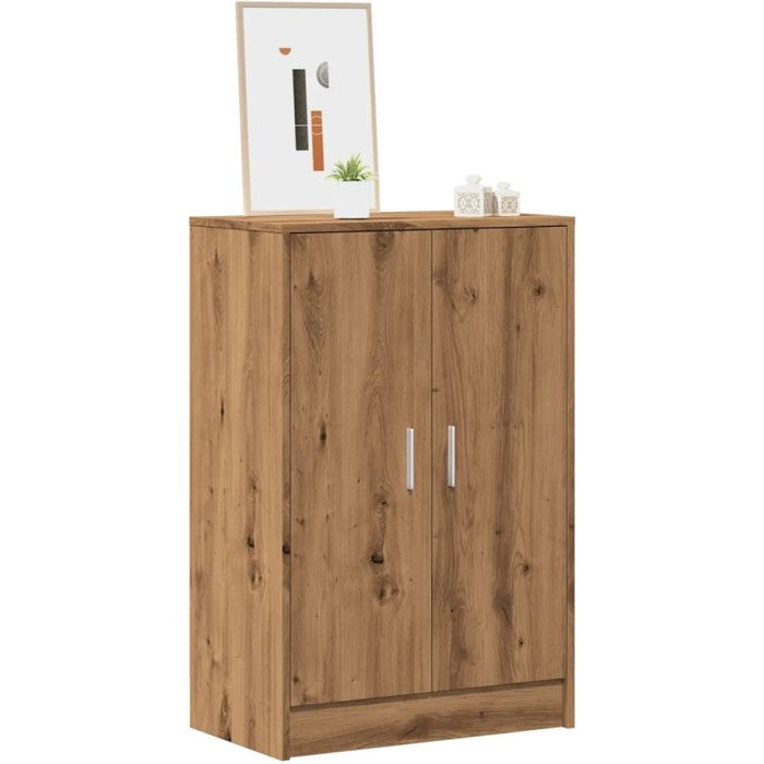 Zapatero madera ingeniería roble artisan 60x35x92 cm vidaxl