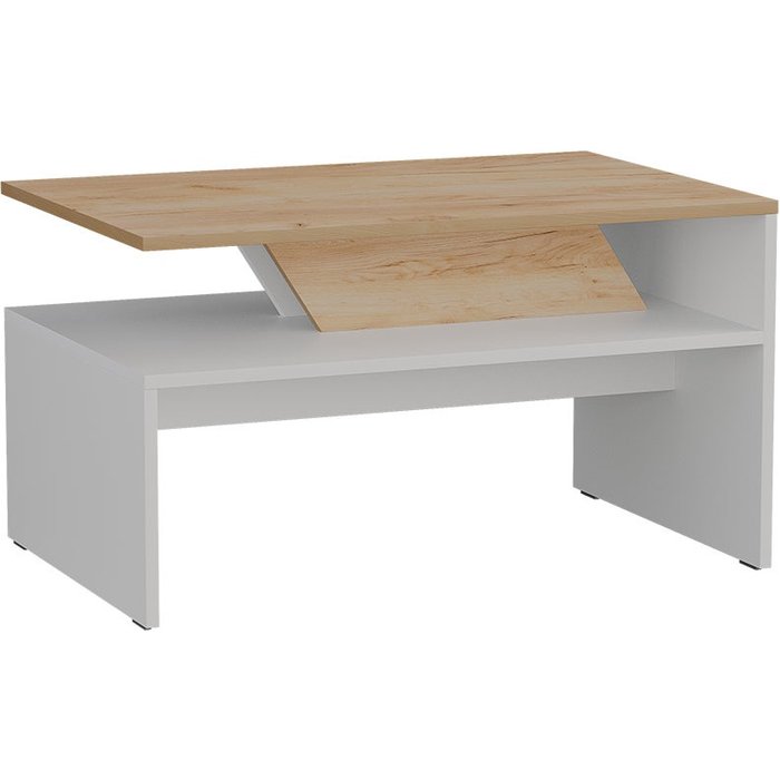 Vicco mesa de centro arden, blanco/artesano, 80 x 52.6 cm
