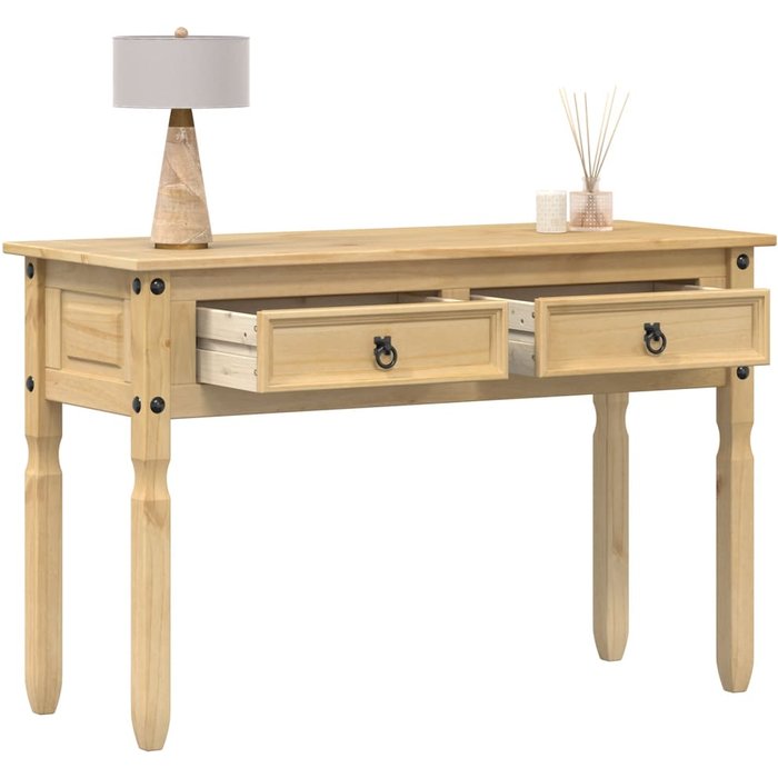 Mesa consola corona madera maciza de pino 115x46x73 cm
