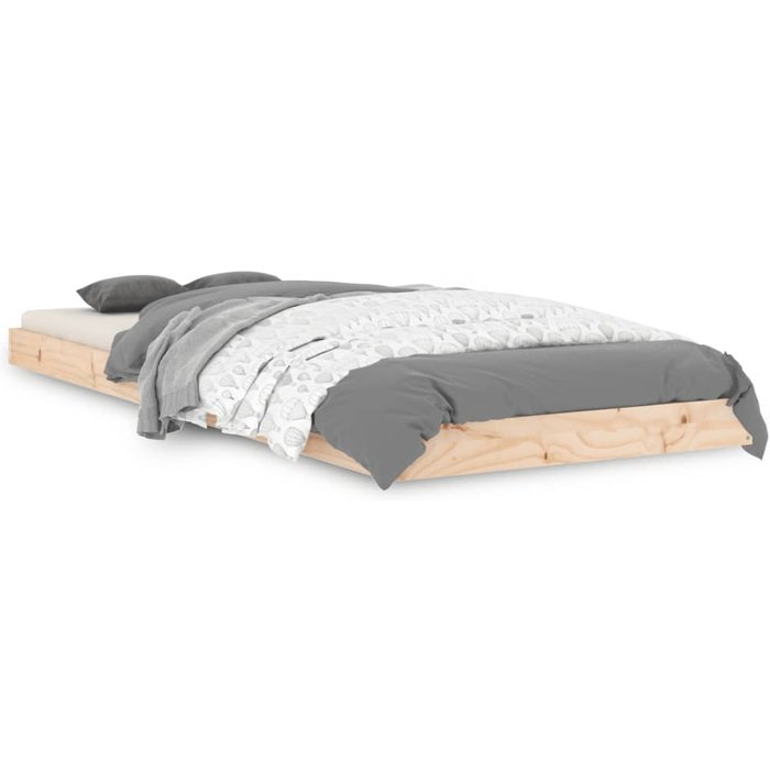 Estructura de cama madera maciza de pino 75x190 cm — comfortxl