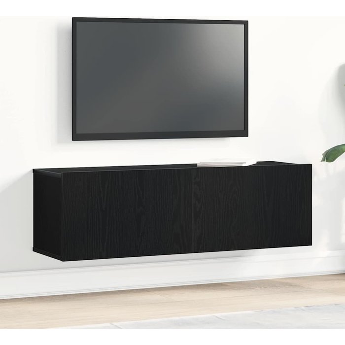 Muebles para tv roble negro 100 x 30 x 30 cm