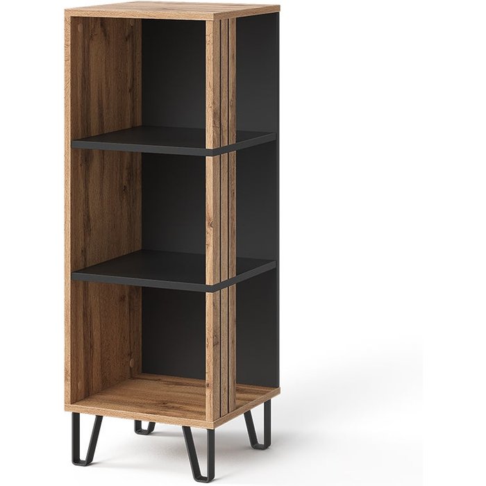 Vicco estantería amber, roble wotan, 36 x 100 cm con 3 compartimentos