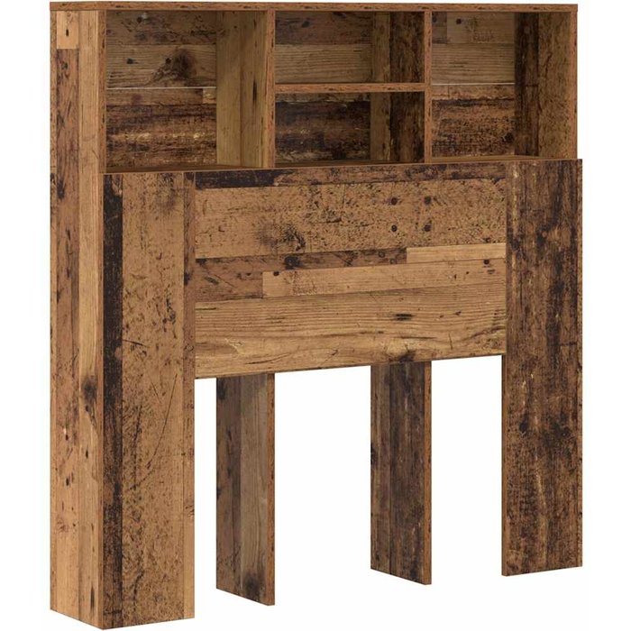 Cabecero cama - mueble cabecero con armario madera vieja 100 x 19 x 103,5 cm