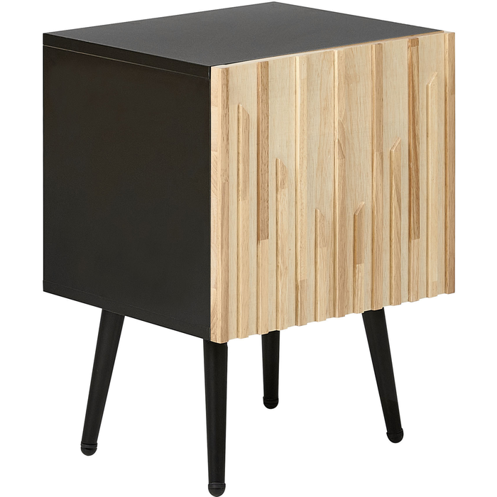 Beliani mesita de noche dalcross marrón/negro