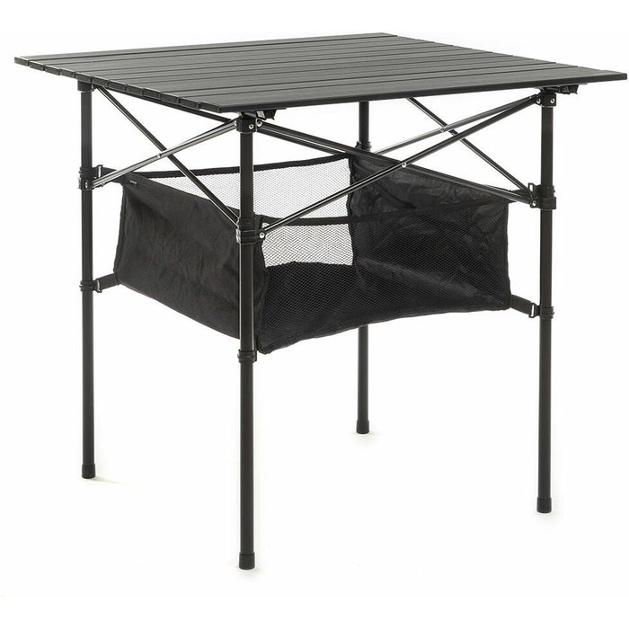 Mesa de camping plegable con cesta y funda folble innovagoods