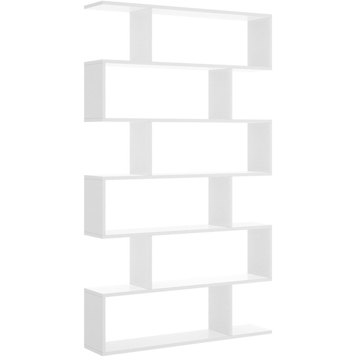 Estantería alta linz blanco brillo 190x80x25 cm | estantería moderna