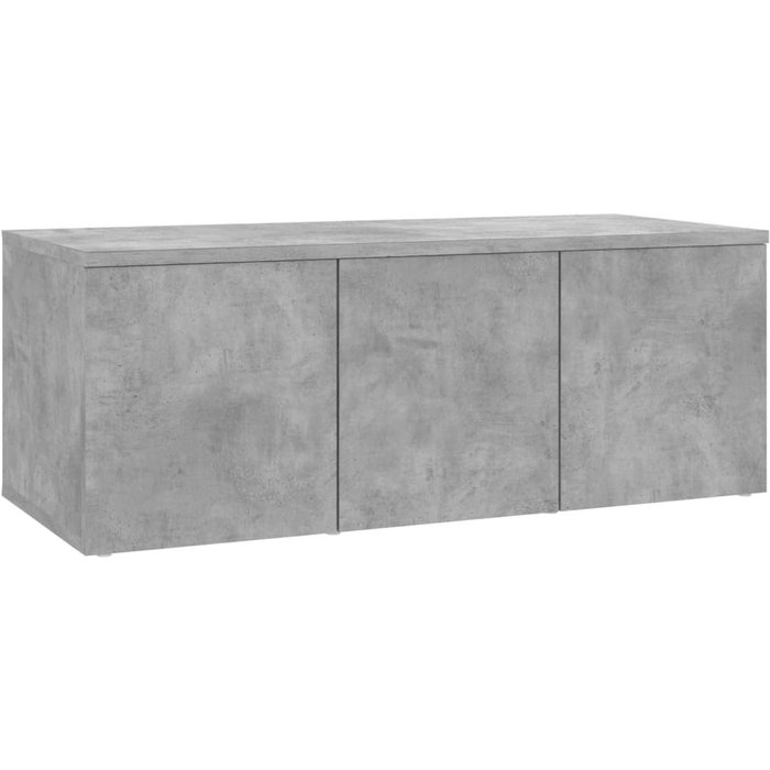 Mueble de tv de contrachapado gris hormigón 80x34x30 cm - comfortxl