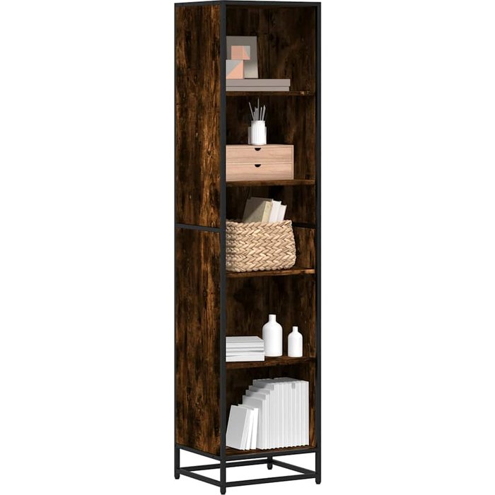 Librería de roble ahumado, 40x35x170,5 cm, madera de ingeniería. - pangivo