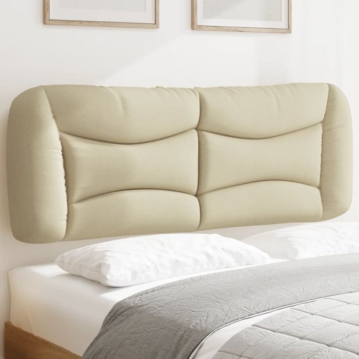 Cojín cabecero crema tela 120 cm
