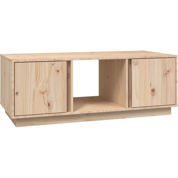 Mesa de centro de madera maciza de pino 110x50x40 cm