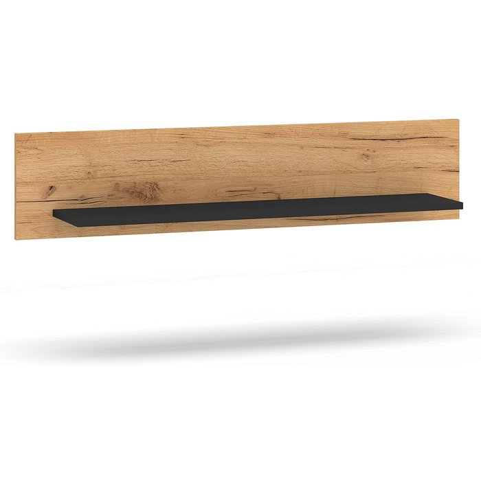 Estante de pared 110cm solal madera y negro